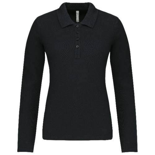 Polo manches longues femme K257 noir