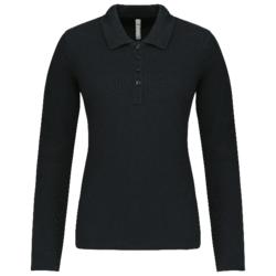 Polo manches longues femme K257 noir Rixheim