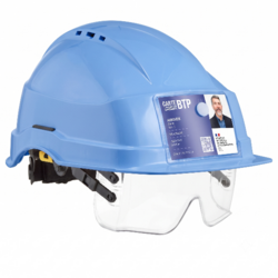 Casque IRIS porte-bagde bleu