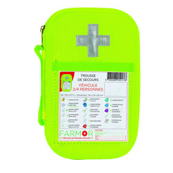 Trousse secours fluo V&Eacute;HICULE 2/4 PERSONNES Rixheim